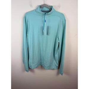 Southern Tide Golf Pullover Cruiser 1/4 Zip M Green Striped Performance